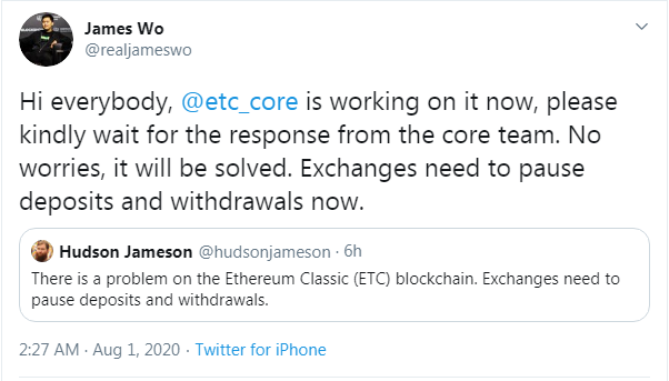 Single Miner Reorgs Ethereum Classic - تقرير Devs عن تقسيم السلسلة Single Miner Reorgs Ethereum Classic - تقرير Devs عن تقسيم السلسلة