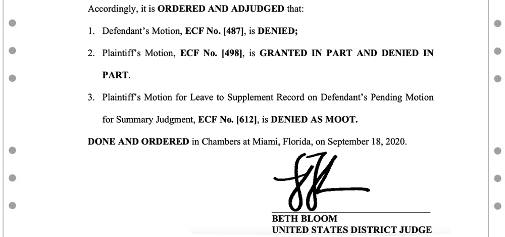 رفض الحكم الموجز لكريغ رايت - دعوى قضائية بقيمة مليار دولار من بيتكوين تتجه إلى المحاكمة رفض الحكم الموجز لكريغ رايت - دعوى قضائية بقيمة مليار دولار من بيتكوين تتجه إلى المحاكمة